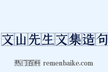 文山先生文集造句是什么意思的图片